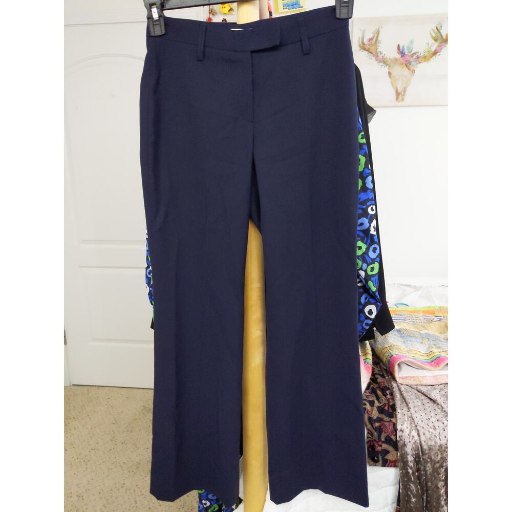 Gunex for Brunello Cucinelli navy 100% virgin wool trousers size 2